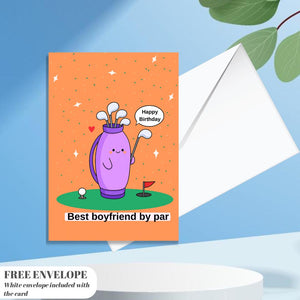 Funny Golf Card for Boyfriend | Golf Pun Birthday Card for Him | Golf Themed Card for Golf Lover or Golfer Gift