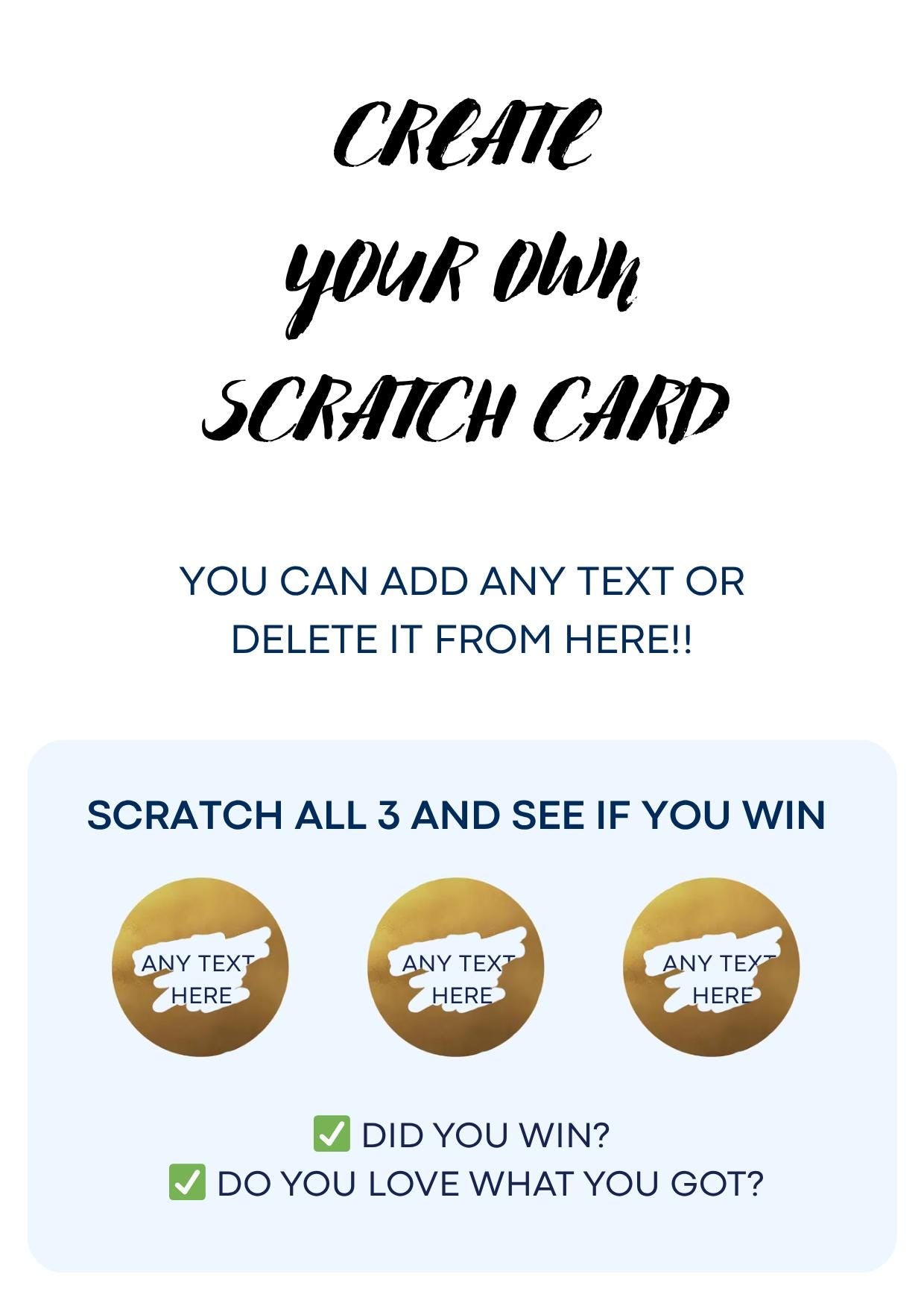 Create your own scratch card Custom Birthday Scratch Card – Personalised  scratch and reveal card Fun Birthday Present , scratch and reveal