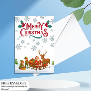 Christmas Card | Santa Team Xmas greeting Card | santa gift Card | For both of you | Santa Christmas card