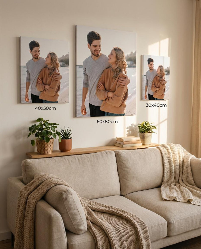 Personalised Photo Canvas Print Ireland, Custom Wall Art Gift for Couple, Family, Mum, Boyfriend, Couple, Home Decor