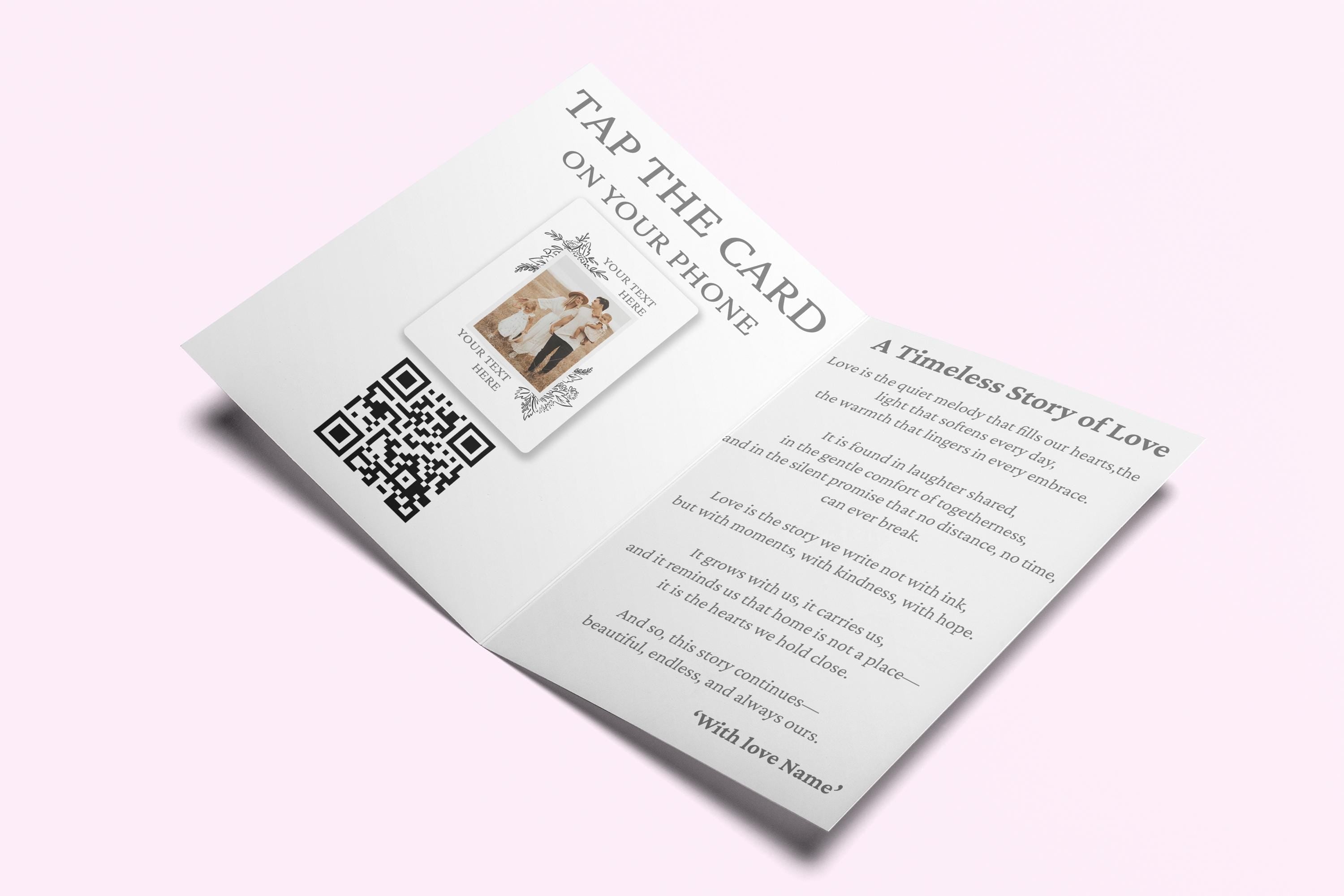 Personalised Photo Wallet Card and Greeting card For Husband, Wife Or Family, Anniversary Photo Gift For Him, Her | Custom Photo and Text