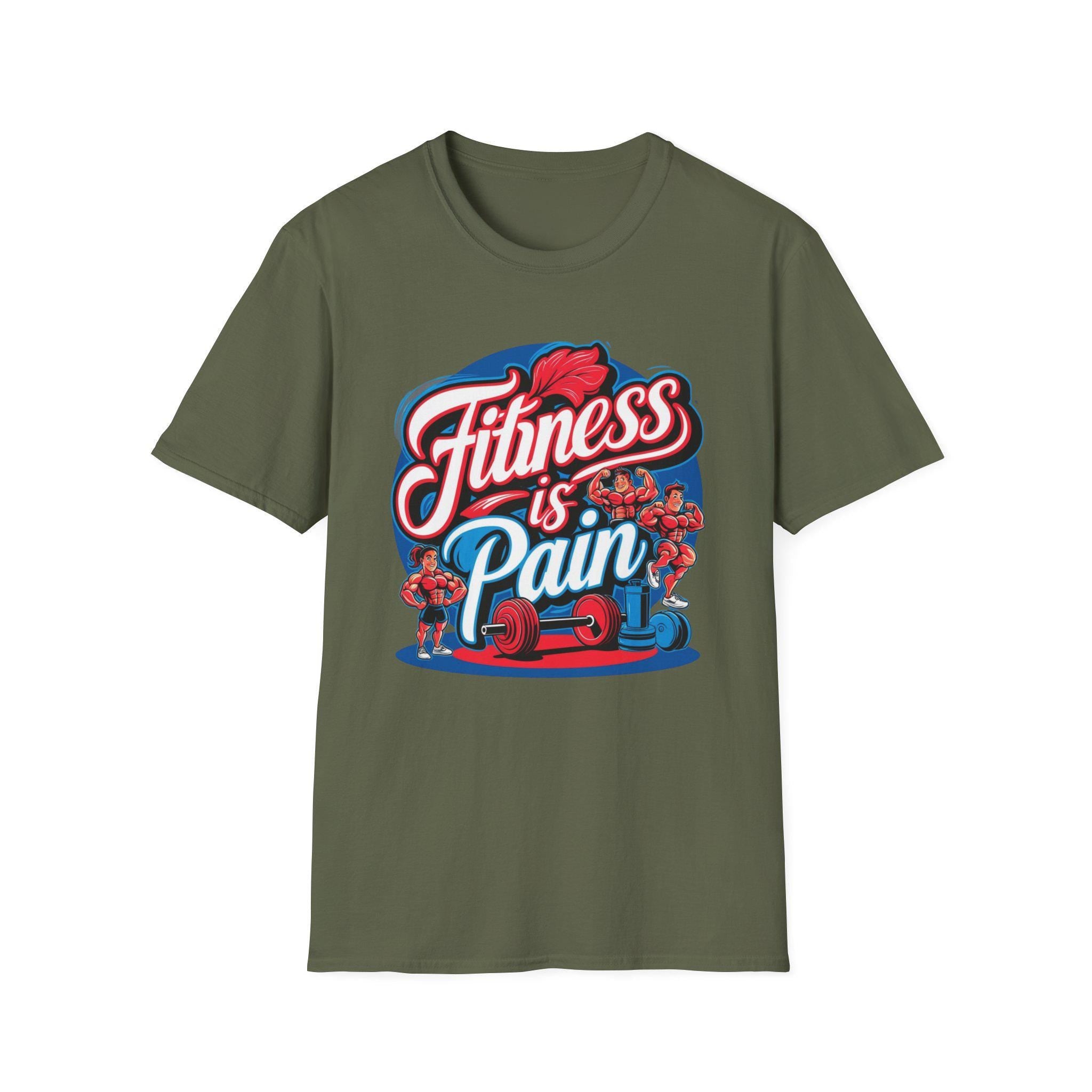 Motivational Gym T-Shirt Fitness is Pain, Progress is Power