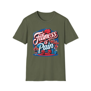 Motivational Gym T-Shirt Fitness is Pain, Progress is Power