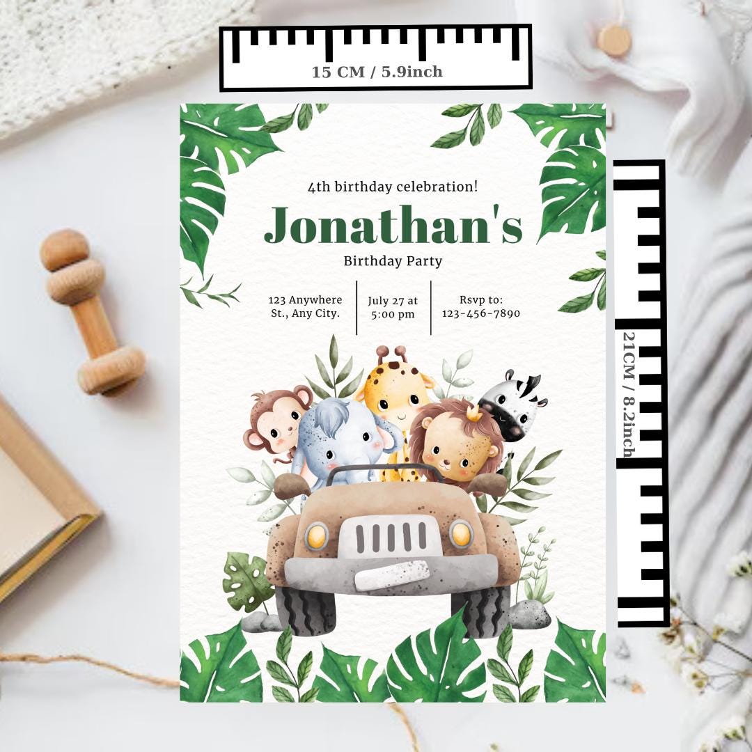 Boy Birthday Invitation, kids Birthday Invite, animal Birthday,  Birthday boy & Girl, Beary Birthday Party Invite Pink 10/20/30 card