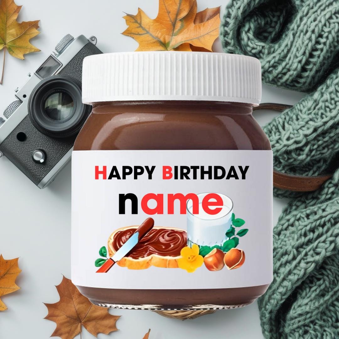 Personalized Chocolate Spread High-Quality Waterproof Label Vinyl Sticker Wedding Valentines Birthday Anniversary Custom Nutella Favors Gift