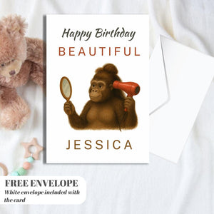 Birthday Card - Funny Personalised Greeting Card | Custom Name Card for your friends, niece, auntie, sister, grandma