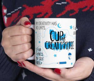 Funny motivational mug for students - Cup of Creativity mug for a Positive Mindset at the Office mug - Perfect Gift for Creatives and Entrep