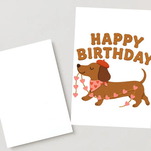 Funny Dachshund Birthday Card, Cute Sausage Dog Card, Dog Lover Gift, Funny Dog Birthday Card, Pun Birthday Card for Him/Her