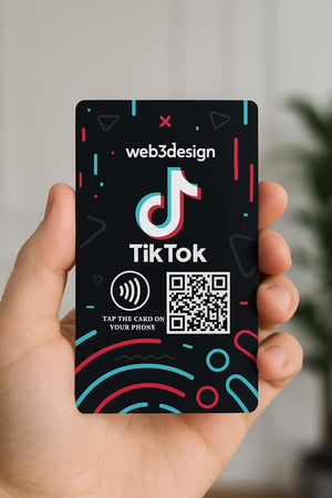 Custom NFC TikTok Follow Card: Double-Sided Social Media Growth