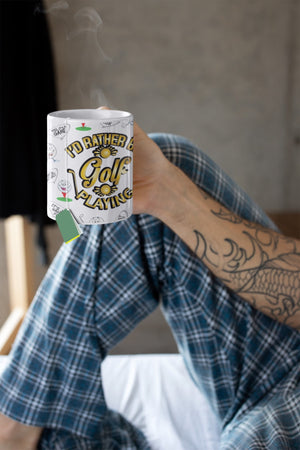 I’d Rather Golf Playing Ceramic Mug: The Perfect Birthday Gift for Her and him mug gift idea