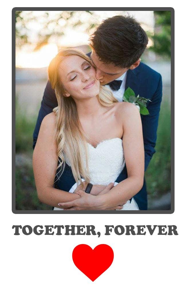 Personalise PVC Photo Wallet Card Forever | For Husband, Wife Or Boyfriend, Girlfriend Anniversary Photo Gift For Him, Her | Modern card