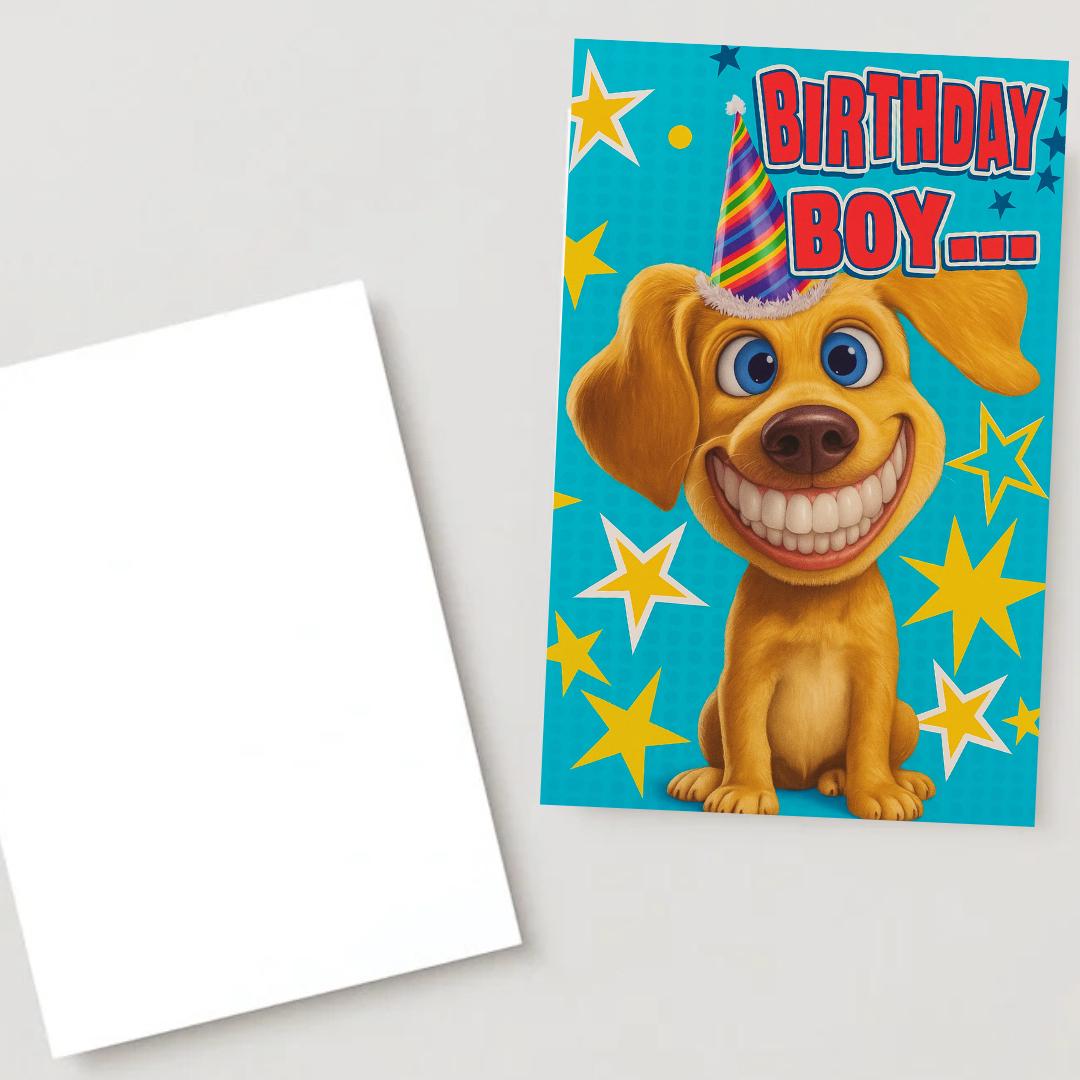 Funny Birthday boy dog lover card Birthday - dog meme Birthday Card Cute dog birthday cards  A5 size