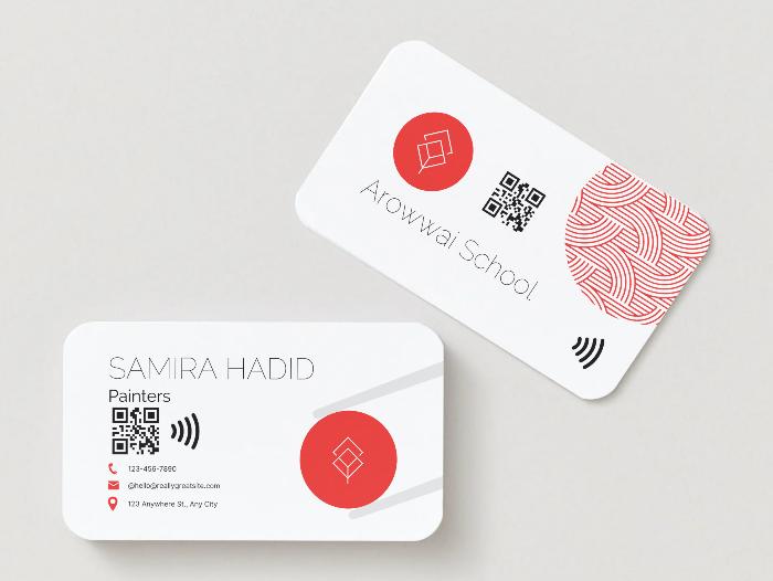NFC Business Card for Painters: Contactless Digital Tap Card, Custom QR Code
