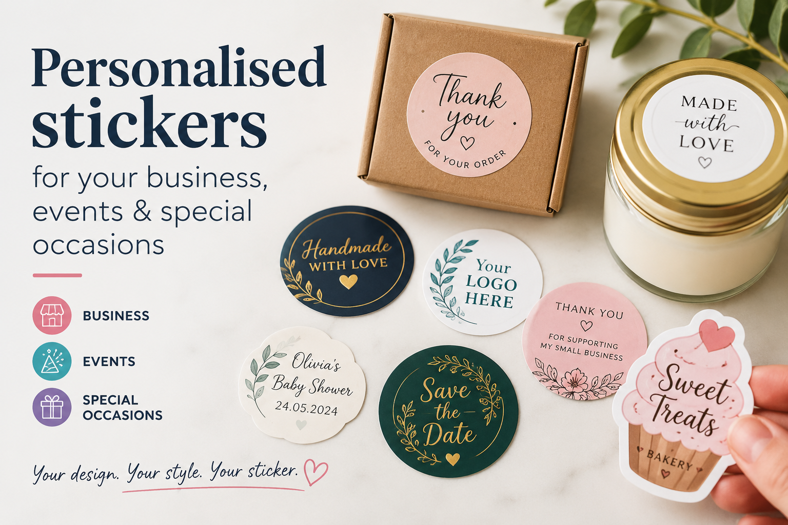 Custom Labels & Stickers for Packaging, Branding & Events
